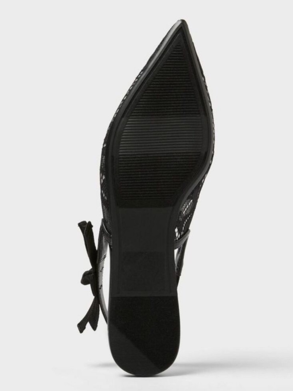 a new day Black Lace Pointed Slingback Flats - Picture 4 of 7
